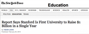 Stanford raised a billion with BIG IDEAS.