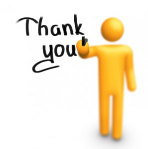 Strengthen your thank you's with specific information!