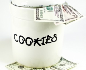 cookie jar with $$