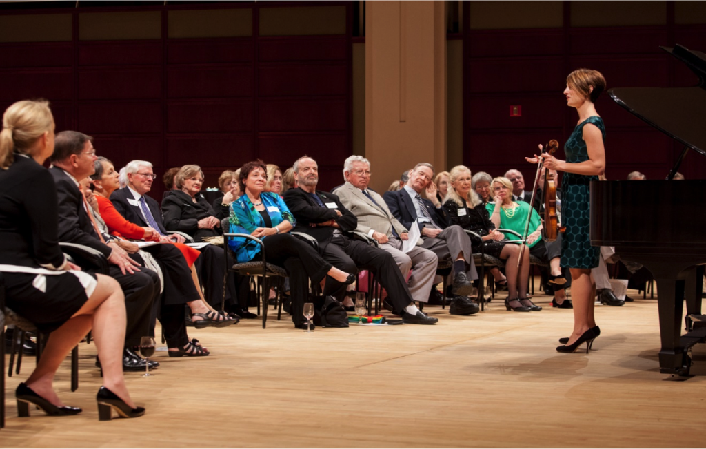 Major donors hear directly from the musicians of the NC Symphony.