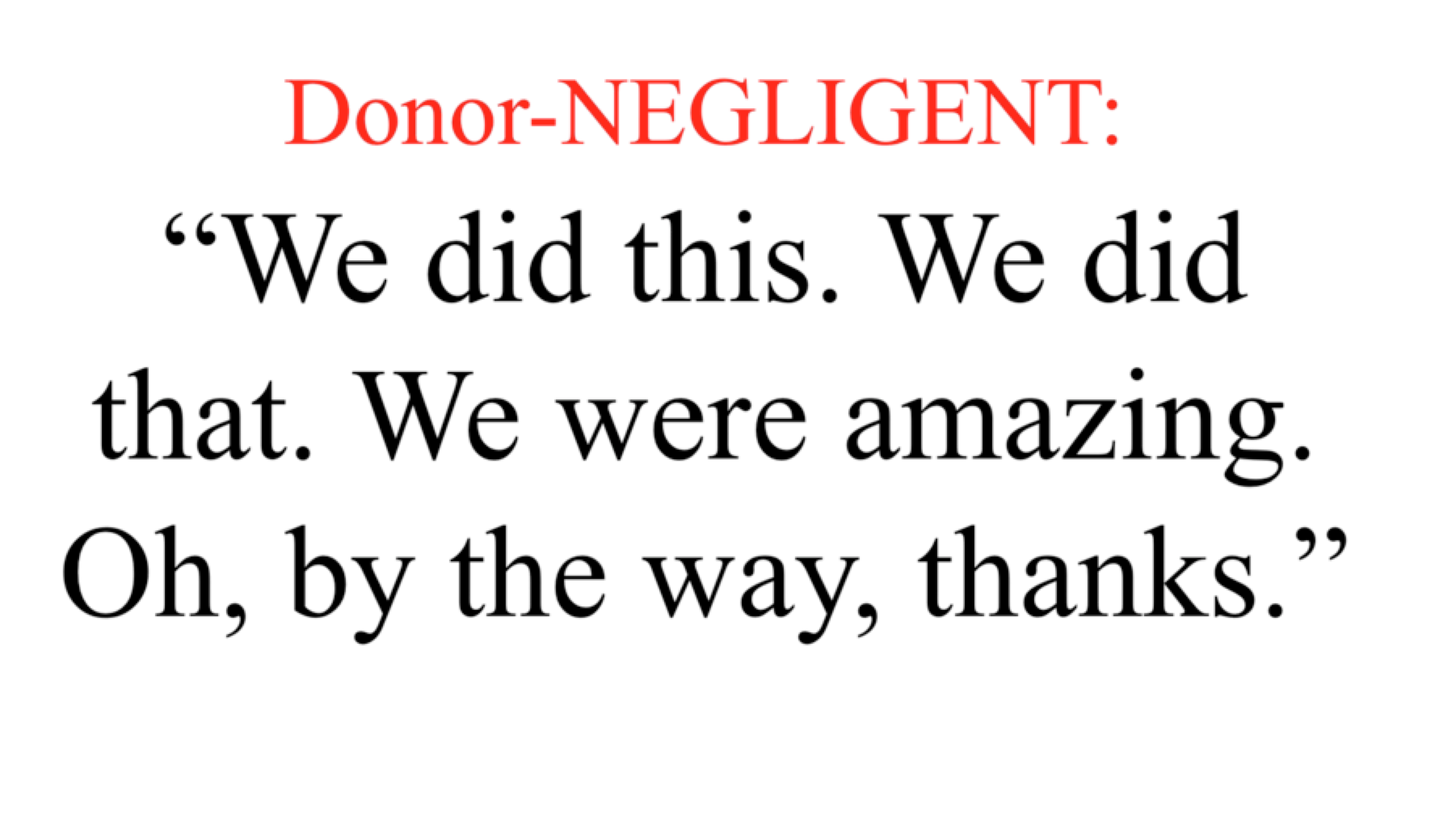 donor-negligent