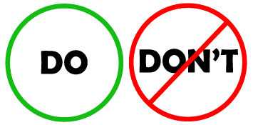 Image result for do's and don'ts
